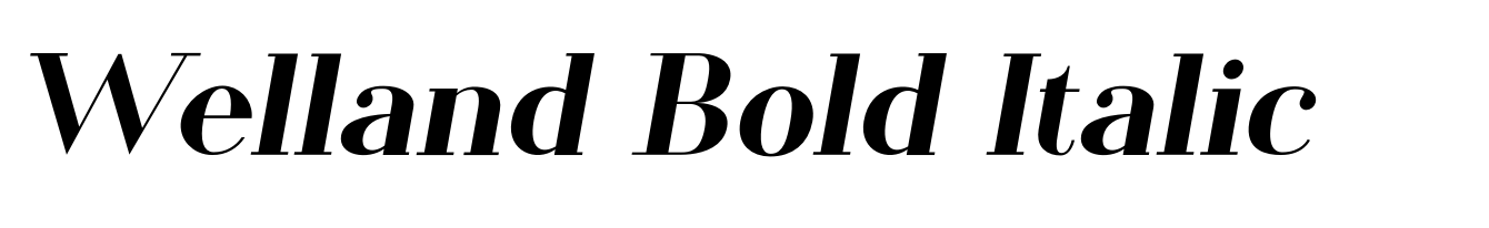 Welland Bold Italic